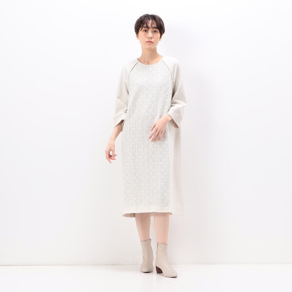 TALLサイズ 〕 クラフティーレース ラグランスリーブドレス | K.T