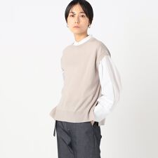 〔 TALLサイズ 〕 梳毛天竺編み ニットジレ
