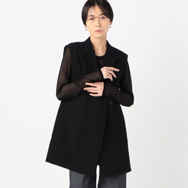 K．T キヨコ タカセ（K．T KIYOKO TAKASE）/ポリエステル梨地ボンディング ジレ ポリエステル梨地ボンディング ジレ | K.T キヨコ タカセ(K.T KIYOKO