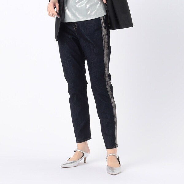 Sサイズ 〕 中空ストレッチデニム ウエストリブパンツ | K.T キヨコ