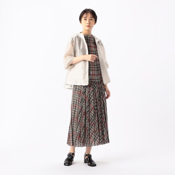 TALLサイズ 〕 シアー・ブライトリネン パーカブルゾン | K.T キヨコ