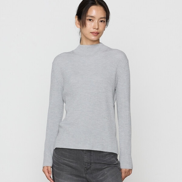 〔 TALLサイズ 〕 和紙混杢ニット プルオーバー COMME CA｜[ TALLサイズ ] 和紙混杢ニット プルオーバー