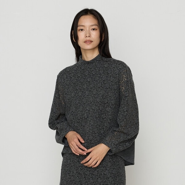 2WAY】ウールスムースジャージー リブ付きプルオーバー | K.T キヨコ