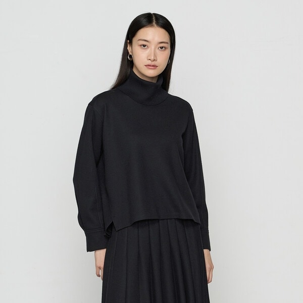 TALLサイズ 〕 【2WAY】ウールスムースジャージー リブ付きプル