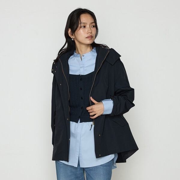 TALLサイズ 〕 【2WAY】コットンナイロングログラン アノラック