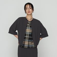 〔 Sサイズ 〕 バックサテンジョーゼット ハーフスリーブブルゾン