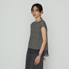 〔 Sサイズ 〕 リネンコードレース レイヤード風ブラウス