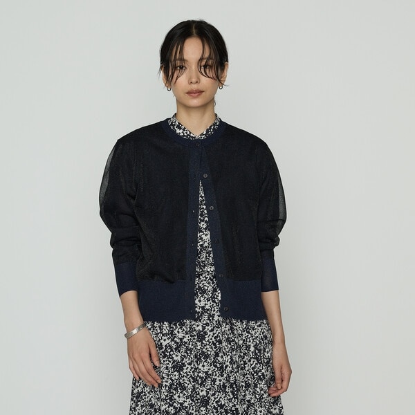 二重編みラメニット カーディガン | K.T キヨコ タカセ(K.T KIYOKO