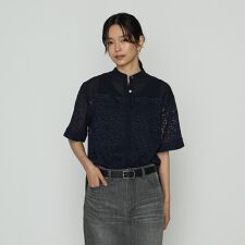 リネンコードレース シャツブラウス