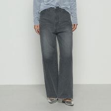 10.5オンスセンタープレス ワイドデニムパンツ