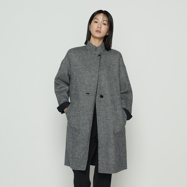 K．T キヨコ タカセ（K．T KIYOKO TAKASE）/〔 TALLサイズ 〕 ジーロンWフェイスアンチピリングリバーシブルコート TALLサイズ 〕 ジーロンWフェイスアンチピリングリバーシブルコート