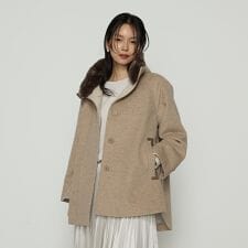 アンゴラウール ・Aラインショートコート