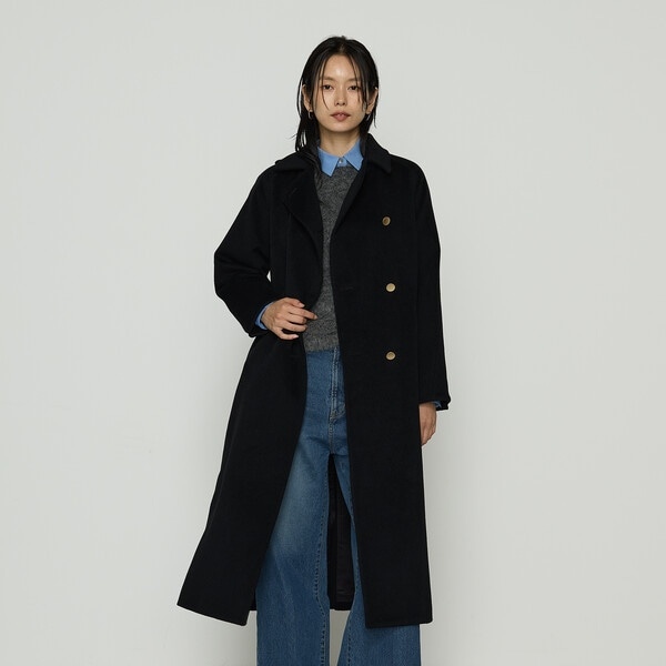 TALLサイズ 〕 アンゴラウール ロングトレンチコート | K.T キヨコ