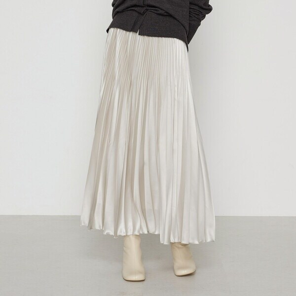Sサイズ 〕 サテンチンツ コンビネーションプリーツスカート | K.T