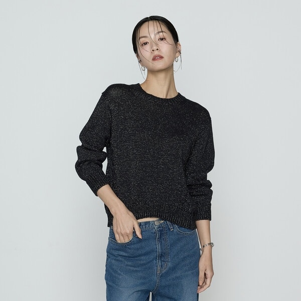 【NEW】K．T キヨコ タカセ（K．T KIYOKO TAKASE）/プレーティング天竺 シャイニーラメニット Sサイズ 〕 プレーティング天竺 シャイニーラメニット | K.T キヨコ