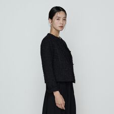 セレモニーツイード ノーカラージャケット