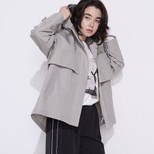 コットンナイロングログラン撥水加工 アノラックブルゾン