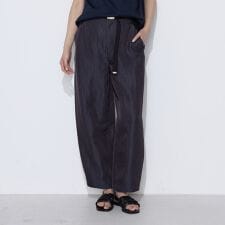 〔 TALLサイズ 〕 キュプラリネン/トリアセリネンサテン バレルシルエットパンツ