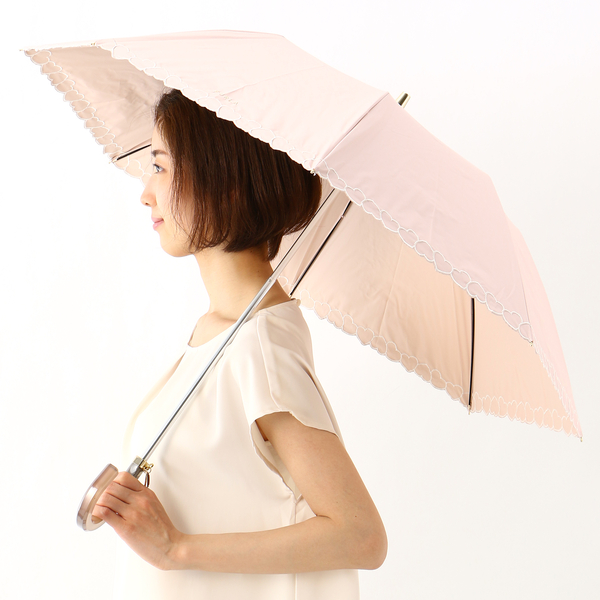 日傘（折りたたみ2つ折り/晴雨兼用/楽々開閉）【軽量/遮光&UV遮蔽率99