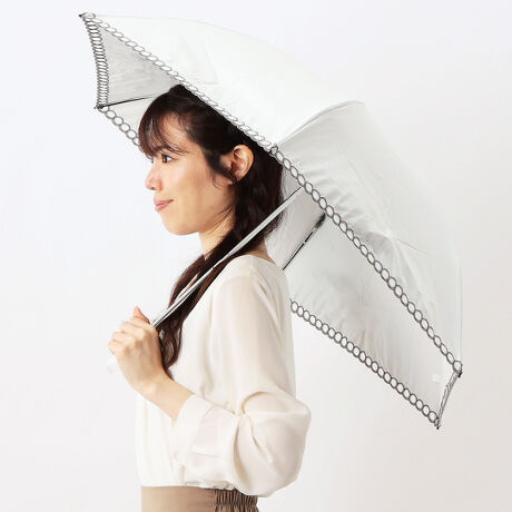 日傘（折りたたみ3つ折り/晴雨兼用）【軽量/遮光&UV遮蔽率99%以上/遮熱】オーガンジードット | フルラ(FURLA