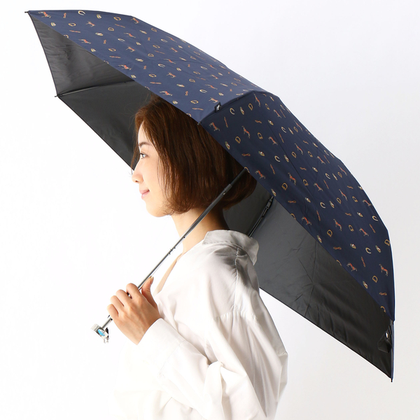 【新品】日傘　晴雨兼用　ポロ ラルフ ローレン 馬具柄 折りたたみ傘　グリーン