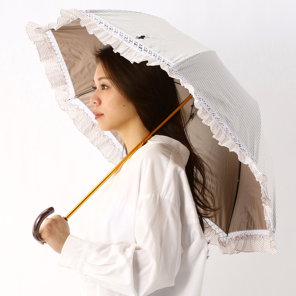 日傘（折りたたみ2つ折り/晴雨兼用/楽々開閉）【遮光&UV遮蔽率99%以上 