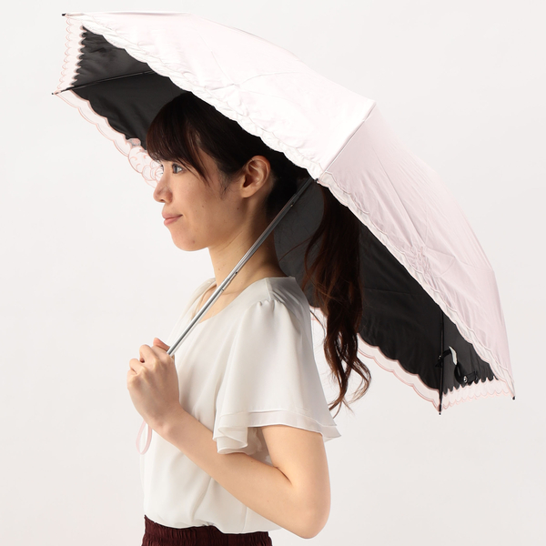 日傘（折りたたみ3つ折り/晴雨兼用）【フワクール軽量/遮光&UV遮蔽率99