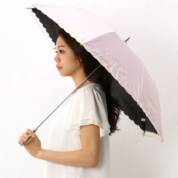 ランバンコレクション　晴雨兼用傘　日傘 遮熱 遮光 雨の日OK 軽量　フワクール 日傘（折り畳み2つ折/晴雨兼用/楽々開閉）【フワクール軽量/遮光