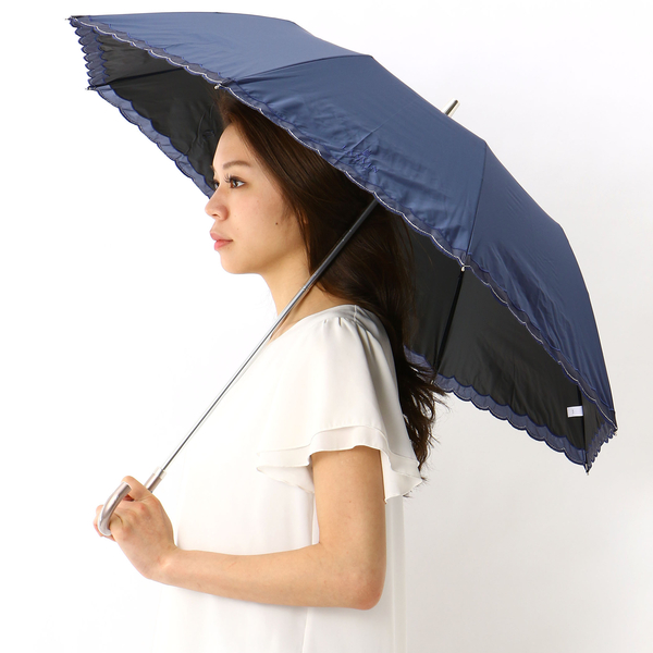 日傘（折り畳み2つ折/晴雨兼用/楽々開閉）【フワクール軽量/遮光