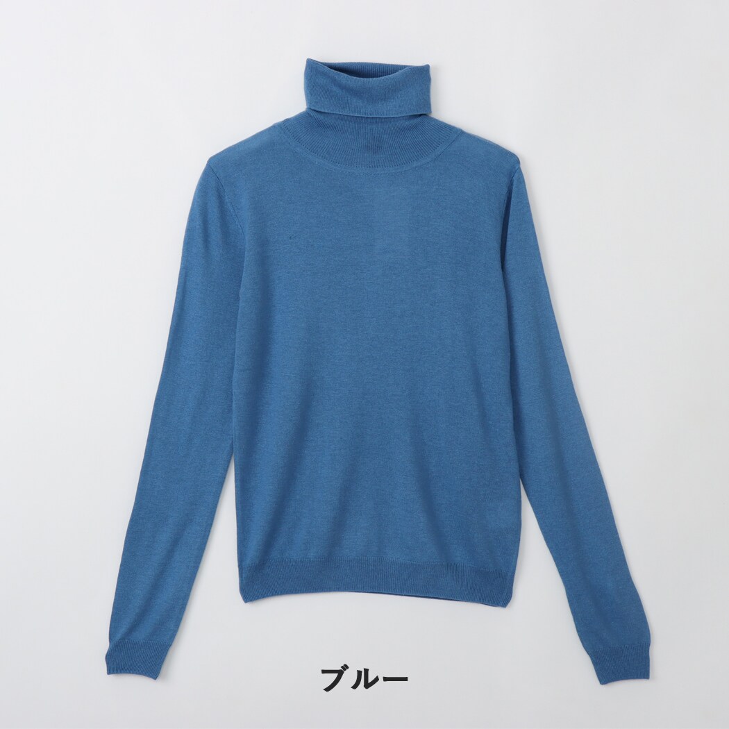 J&W TURTLE NECK シルクカシミヤタートルネックプルオーバー