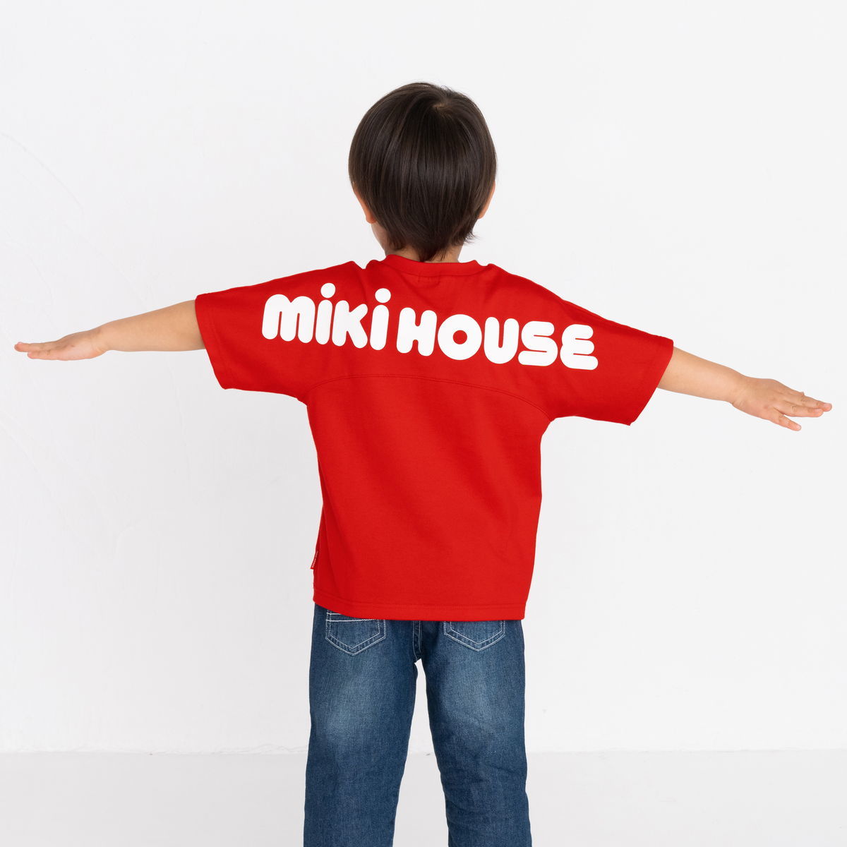 【今期新作！】ミキハウス　バックロゴ半袖Tシャツ　120cm