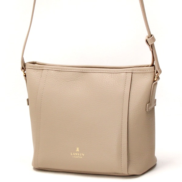 美品 ランバン ショルダーバッグ サントル メッセンジャー オールレザー 茶 LANVIN en Bleu 最大51%☆8/18まで ランバンオンブルー