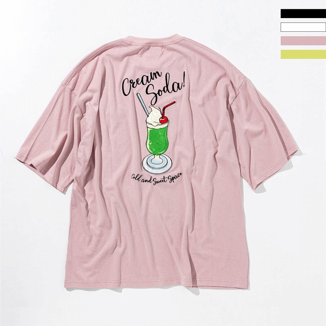 CREAM SODA クリームソーダ　刺繍　シャツ　ショートスリーブシャツ
