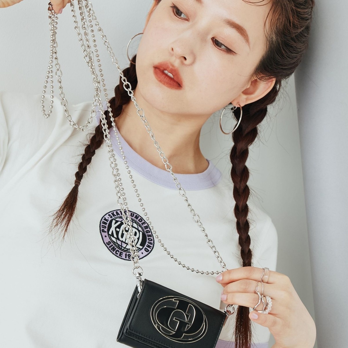 WEB限定商品】GYDA(ジェイダ)メタルプレートチェーンウォレット