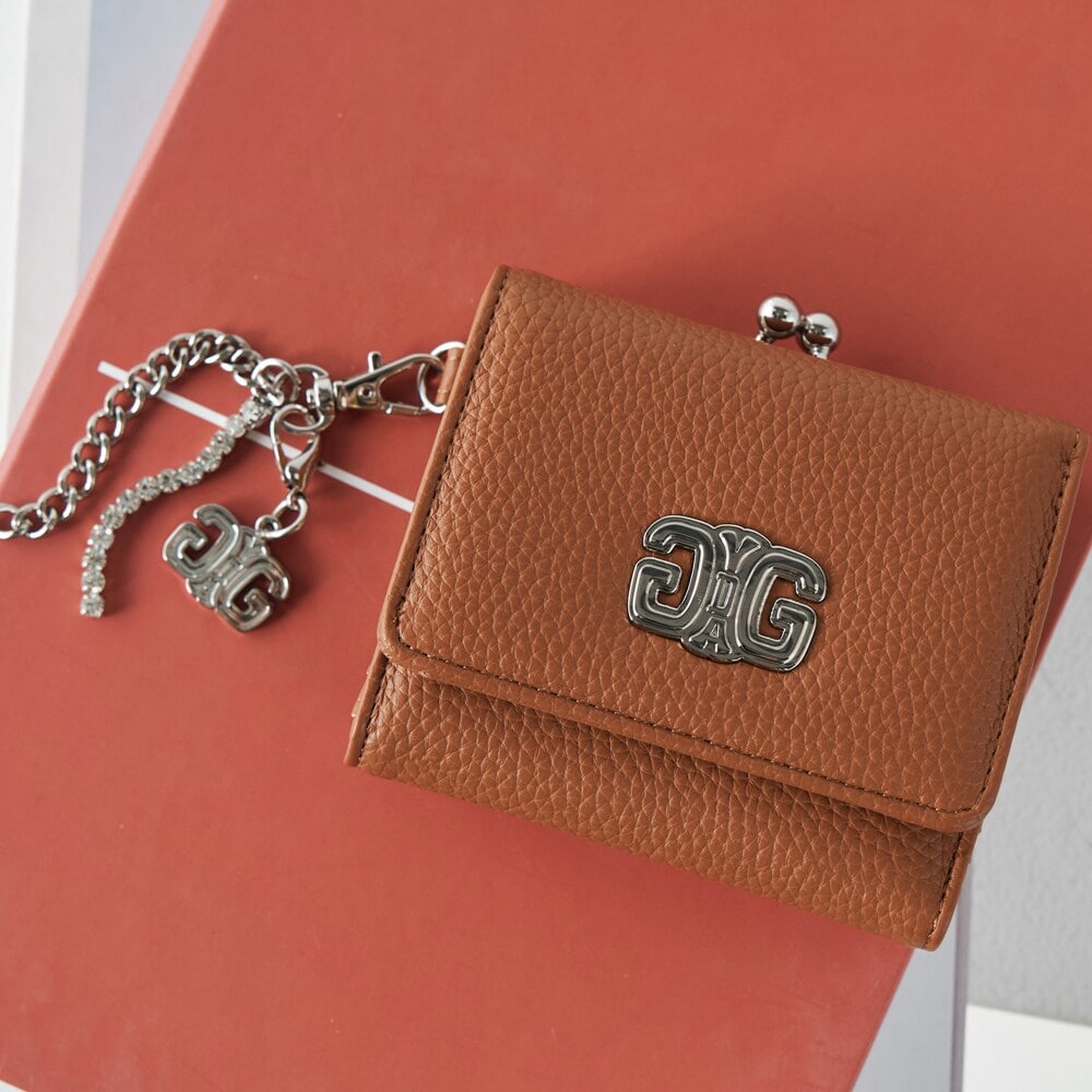 口金ミニ財布 PJA-W1172 キャットブローチ | ポールアンドジョー