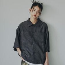 ティーケー タケオキクチ（レディス）(tk.TAKEO KIKUCHI)のヴィンテージライククロップドシャツ