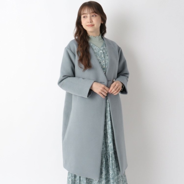 ◇ビーバー調カラーレスコート | ローラ アシュレイ(LAURA ASHLEY