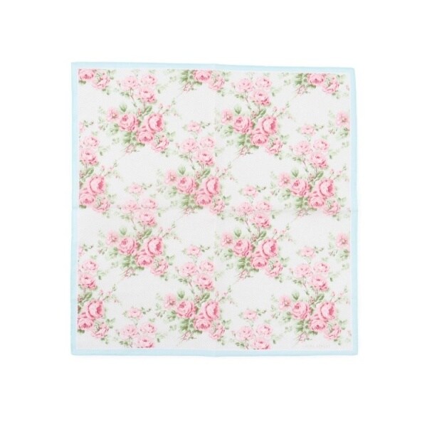 カントリーローズ柄 プリントハンカチ | ローラ アシュレイ(LAURA