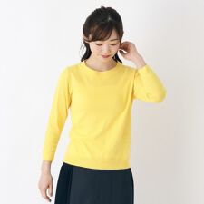 【マシンウォッシャブル可コットン混同素材アイテムあり】ボートネックニット