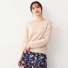 【天竺編み】肩ボタン ラメニット