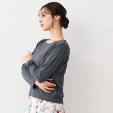 【天竺編み】肩ボタン ラメニット