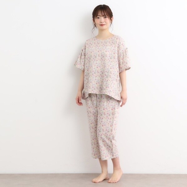 未使用◇ローラアシュレイ◇花柄ガーゼパジャマワンピース◇半袖◇UCHINO 未使用◇ローラアシュレイ◇花柄ガーゼパジャマワンピース◇半袖