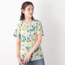 【洗える／ジャージ素材／同柄アイテムあり】オーズビー ハイドランジア柄 プルオーバー