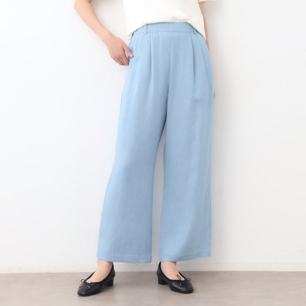 STORY掲載！ウエストゴム／タックあり】セルロースデニム イージー
