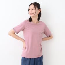 【コットン100％／刺繍入り／3colors】エラビー スプリッグ柄 Tシャツ