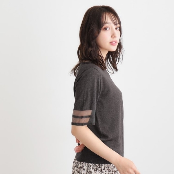 【極美品✨】ローラアシュレイ　ツインニット　花柄　グレー　ウール100% ウール混／刺繍入り】ランナム柄プルオーバーニット（ニット