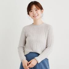 【シーウール】透かし編み プルオーバーニット