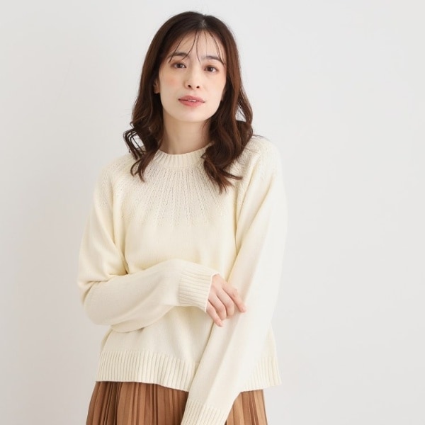 ローラ アシュレイ（LAURA ASHLEY）/【洗える／同素材アイテムあり】求心ケーブル編み プルオーバーニット 洗える／同素材アイテムあり】求心ケーブル編み プルオーバーニット