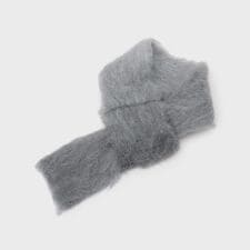 ウール混シャギーショートマフラー