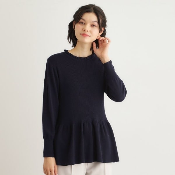 シーウール】フリルカラーニットプルオーバー | ローラ アシュレイ